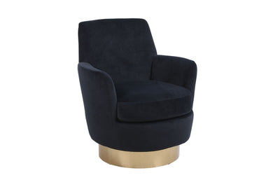 Swivel Barrel Chair, Swivel Accent Chairs Armchair For Living Room, Reading Chairs For Bedroom Comfy, Round Barrel Chairs With Gold Stainless Steel Base