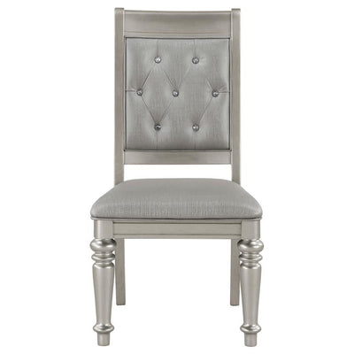 Bling Game - Dining Side Chair (Set of 2) - Metallic Platinum