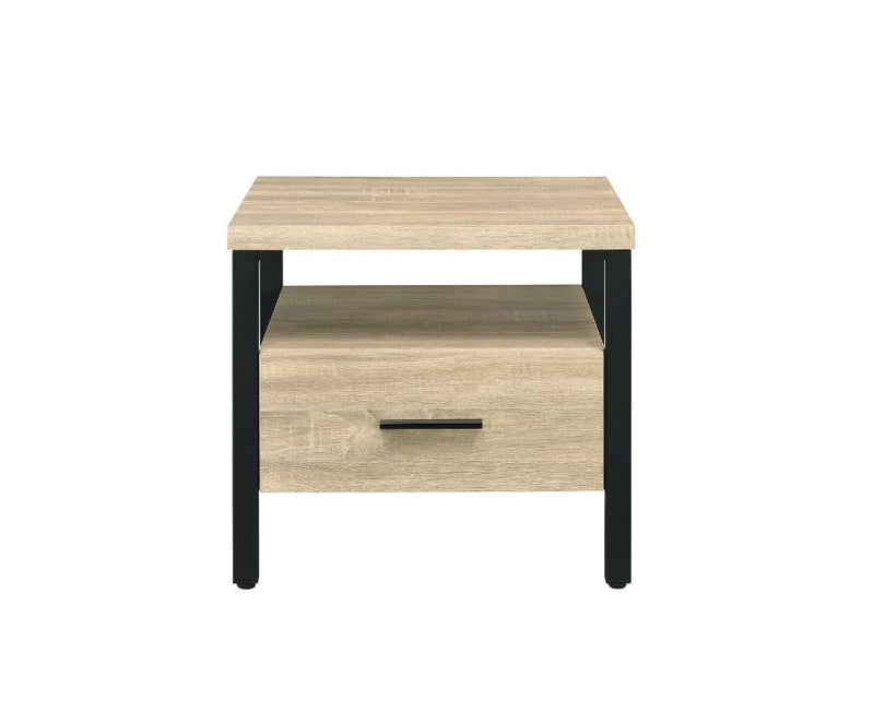 Yawan - Accent Table - Oak & Black Finish - Grand Furniture GA