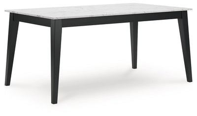 Jettaya - Black / White - Rectangular Dining Room Table