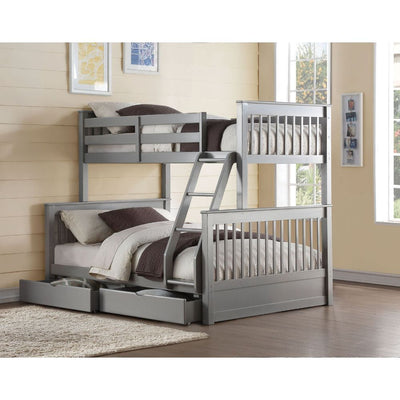 Haley II - Twin Over Full Bunk Bed - Gray - Grand Furniture GA