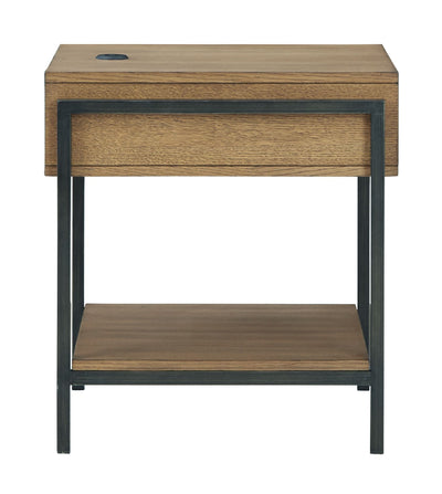 Fridley - Brown / Black - Rectangular End Table