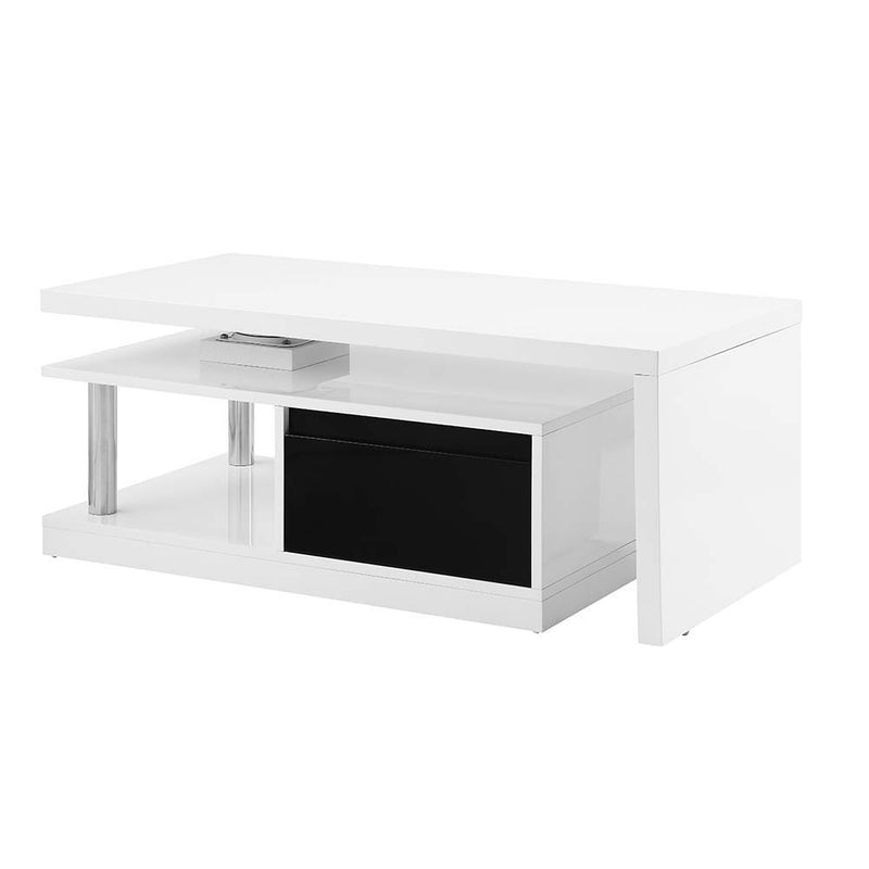 Buck II - Coffee Table - White & Black High Gloss Finish - Grand Furniture GA