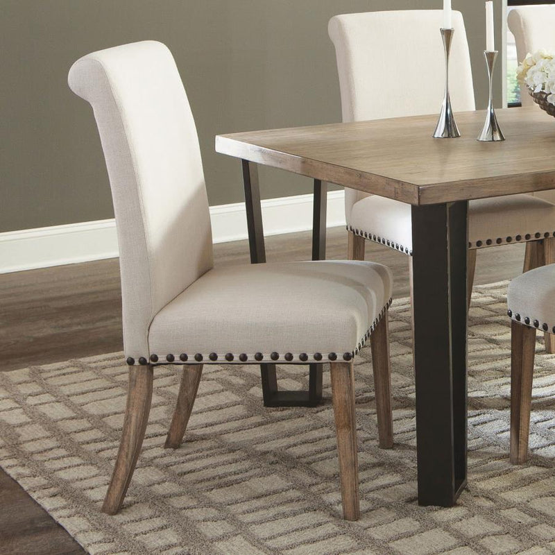 Salem - Fabric Upholstered Dining Side Chair (Set of 2) - Beige