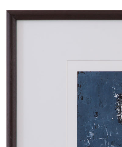 Dual Dichotomy - II Framed Print - Blue / White