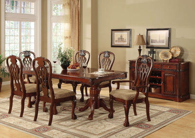 George Town - Dining Table With Double Pedestals - Cherry - Grand Furniture GA