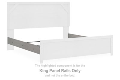 Cottonburg - Light Gray / White - King Panel Rails