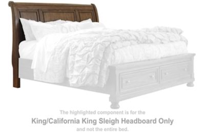 Flynnter - Medium Brown - King/Cal King Sleigh Headboard