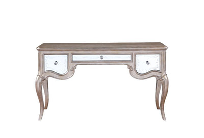 Esteban - Vanity Desk - Mirrored & Antique Champagne Finish - Grand Furniture GA