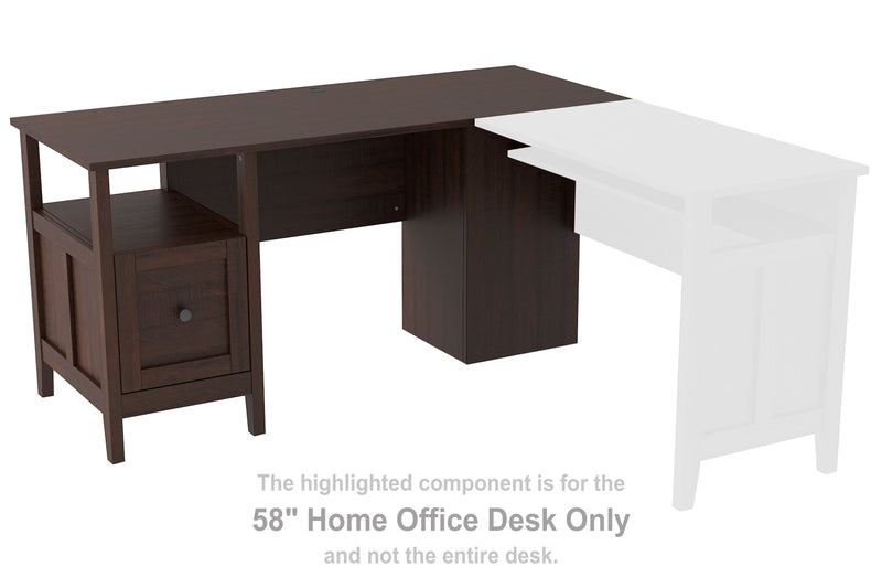 Camiburg - Warm Brown - Home Office Desk