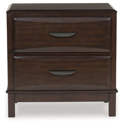 Vanmore - Dark Brown - Two Drawer Night Stand