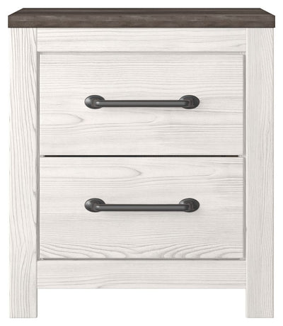 Gerridan - White / Gray - Two Drawer Night Stand