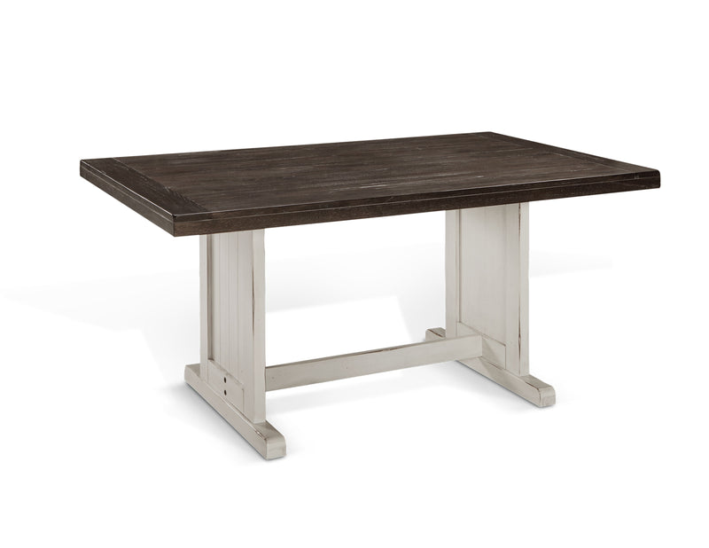 Carriage House - Table - White / Dark Brown