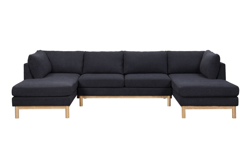 Hallie - Wide Sherpa Double Chaise U-Shape Sectional Sofa