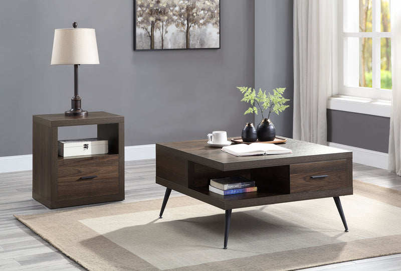 Harel - Coffee Table - Walnut Finish - 17" - Grand Furniture GA