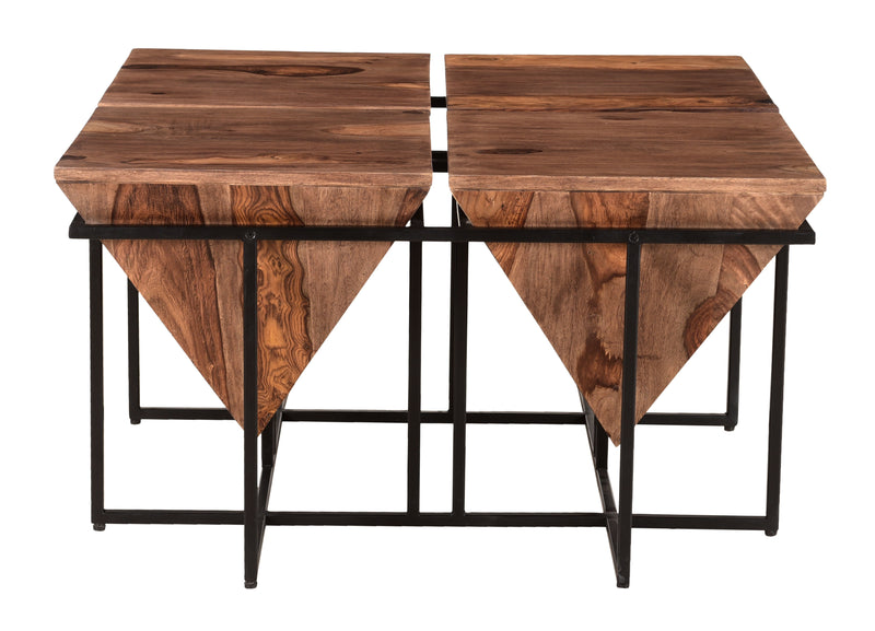 Ridgeline - Square Pyramid Cocktail Table - Nut Brown