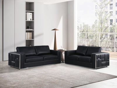 1130 - Top Grain Italian Leather Living Room Set