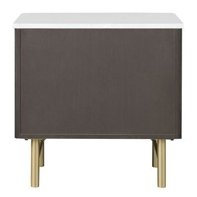 Clayten - Nightstand - Marble Top & Espreeso Finish