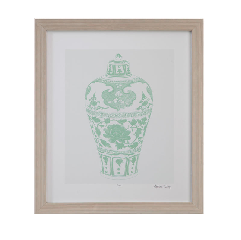 Mint Vases - I Framed Print - Green