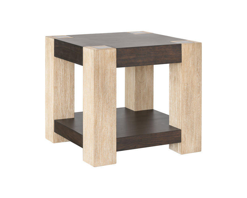 Harmony - End Table - Carbon Mindi / Blonde Acacia