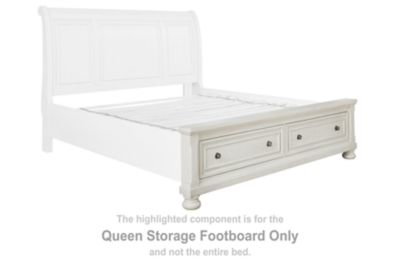 Robbinsdale - Antique White - Queen Storage Footboard