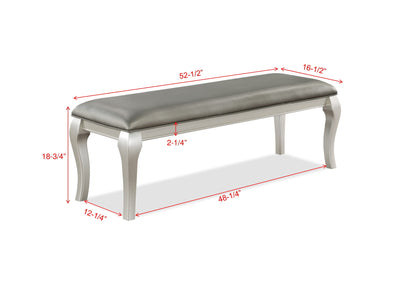 Caldwell - Bench - Silver - Grand Furniture GA