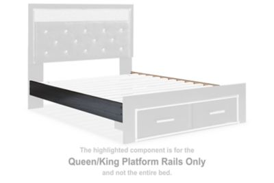 Kaydell - Black - Queen/King Platform Rails