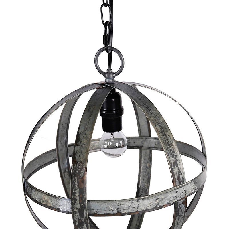 Metal Chandelier, Hanging Light Fixture With Adjustable Chain For Kitchen Dining Room Foyer Entryway, Bulb Not Included - Gray