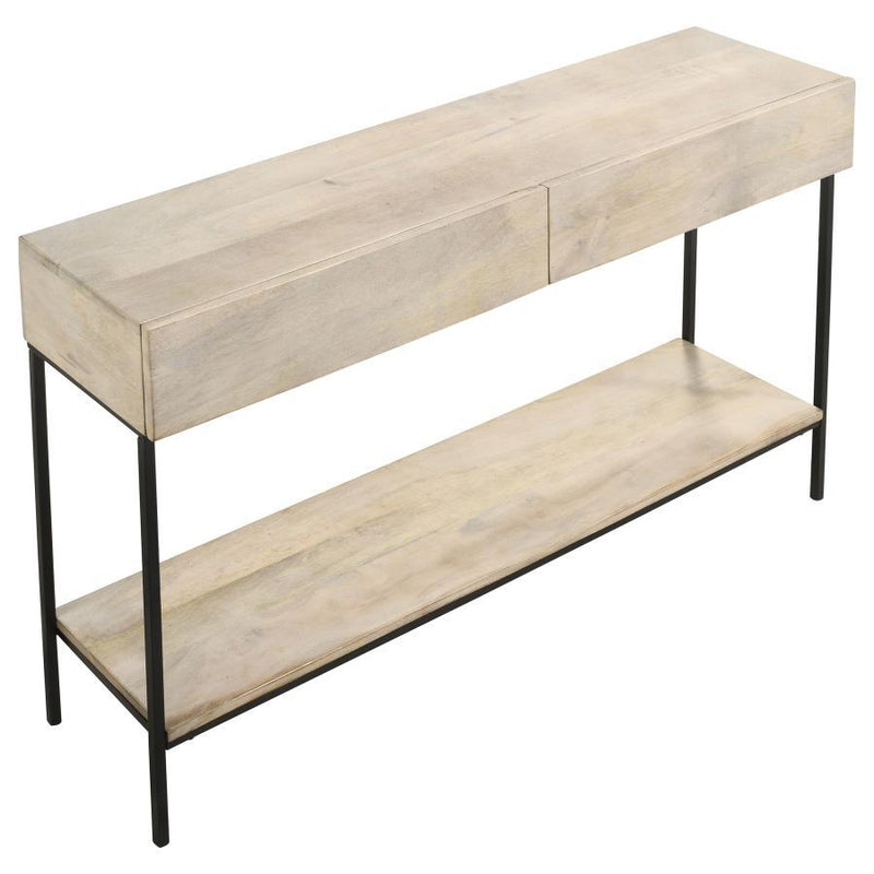 Rubeus - 2-Drawer Wood Entryway Console Table - White Washed