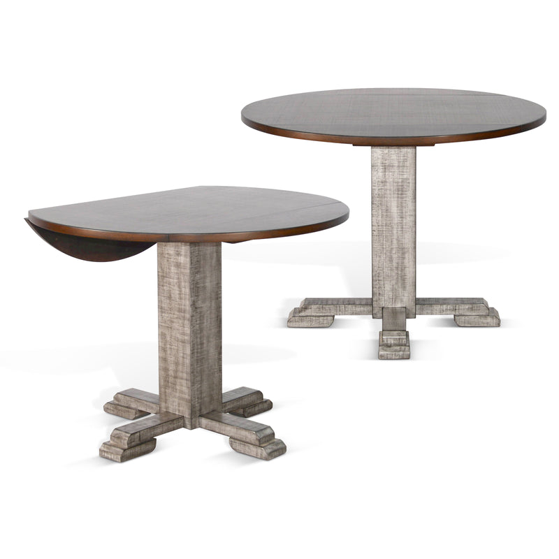 Homestead Hills - Drop Leaf Table - Tobacco Leaf / Alpine Grey