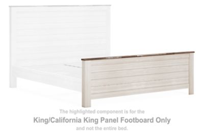 Willowton - Whitewash - King/Cal King Panel Footboard