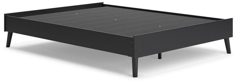 Charlang - Black / Gray - Queen Platform Bed