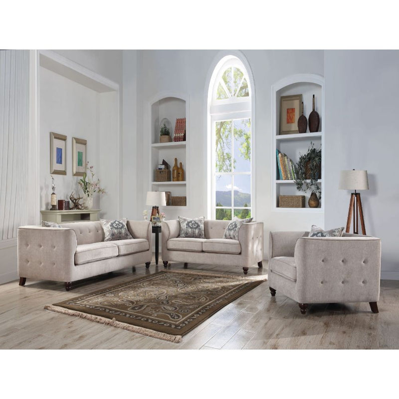 Cyndi - Sofa - Tan Velvet - Grand Furniture GA