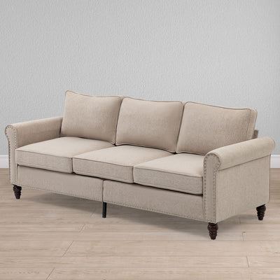 Loveseat Sofa, Mid-Century Modern Couches For Living Room, Button Tufted Sofa