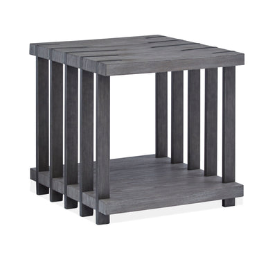 Eldridge - Rectangular End Table - Weathered Gravel