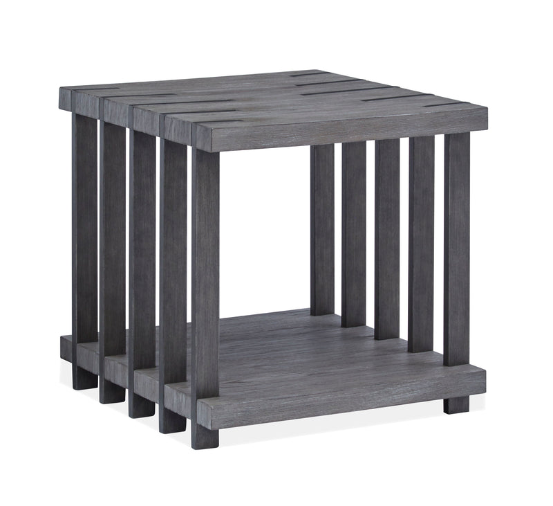 Eldridge - Rectangular End Table - Weathered Gravel