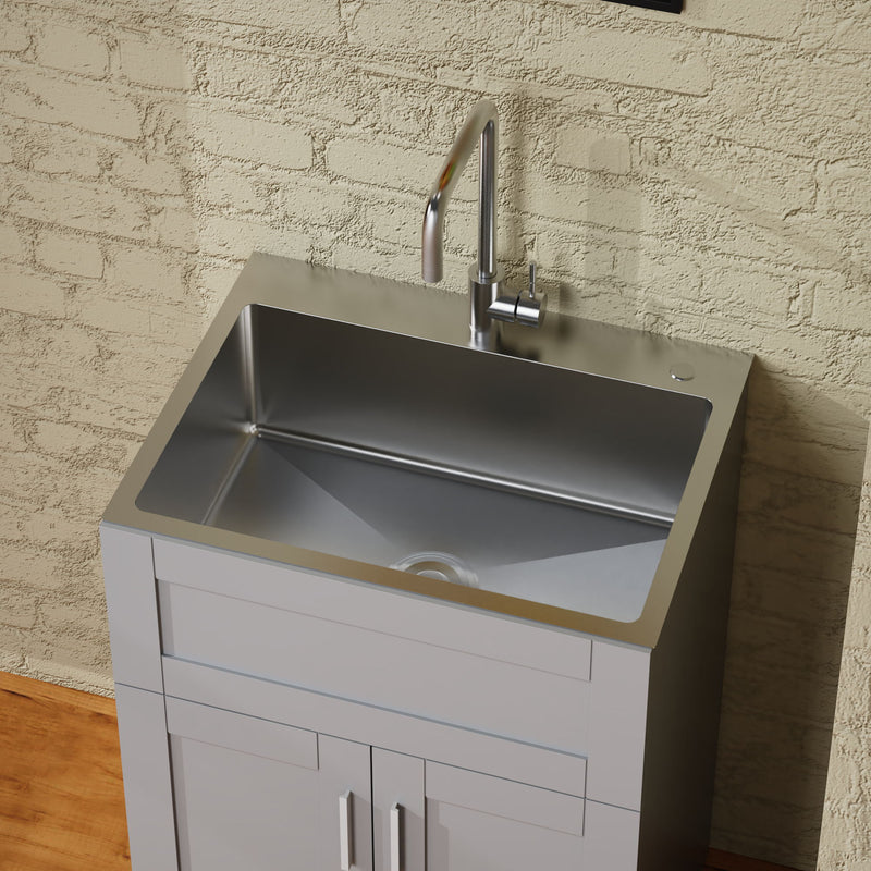 Paint Free Laundry Tub Cabinet With Stainless Steel Combo (Update)