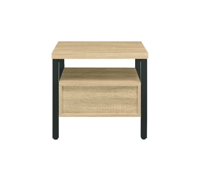 Yawan - Accent Table - Oak & Black Finish - Grand Furniture GA