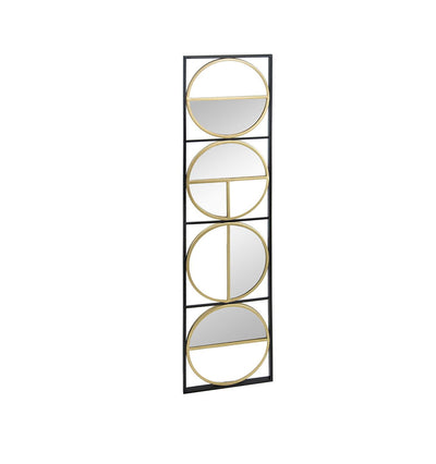 Eclectic Styling Metal Beaded Wall Mirror With Contemporary Design For Bedroom, Liveroom & Entryway