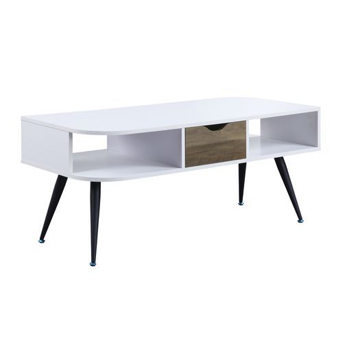 Halima - Accent Table - White & Black Finish - Grand Furniture GA