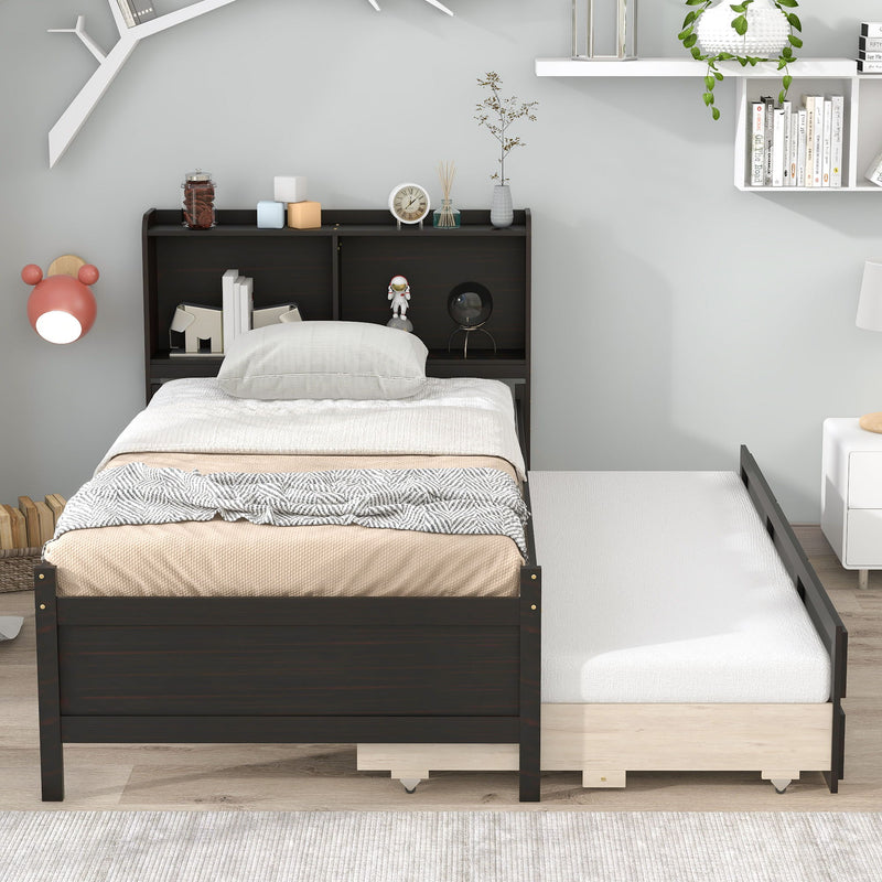 Bed With Twin Trundle, Drawers