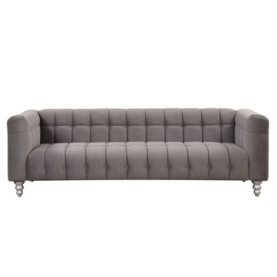 Modern Sofa Dutch Fluff Upholstered Sofa With Solid Wood Legs, Buttoned Tufted Backrest