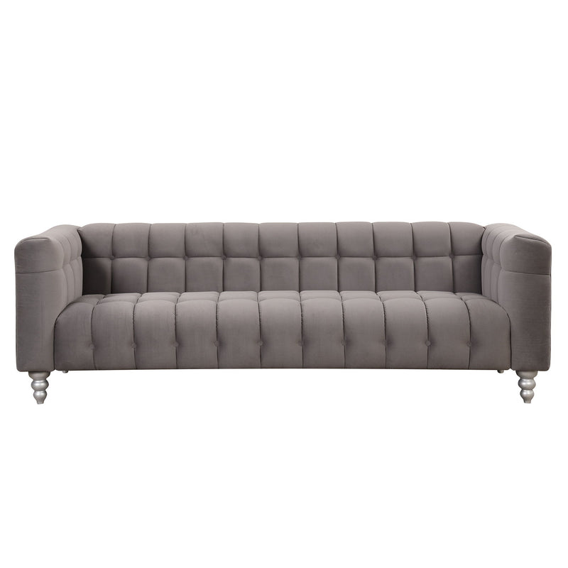 Modern Sofa Dutch Fluff Upholstered Sofa With Solid Wood Legs, Buttoned Tufted Backrest