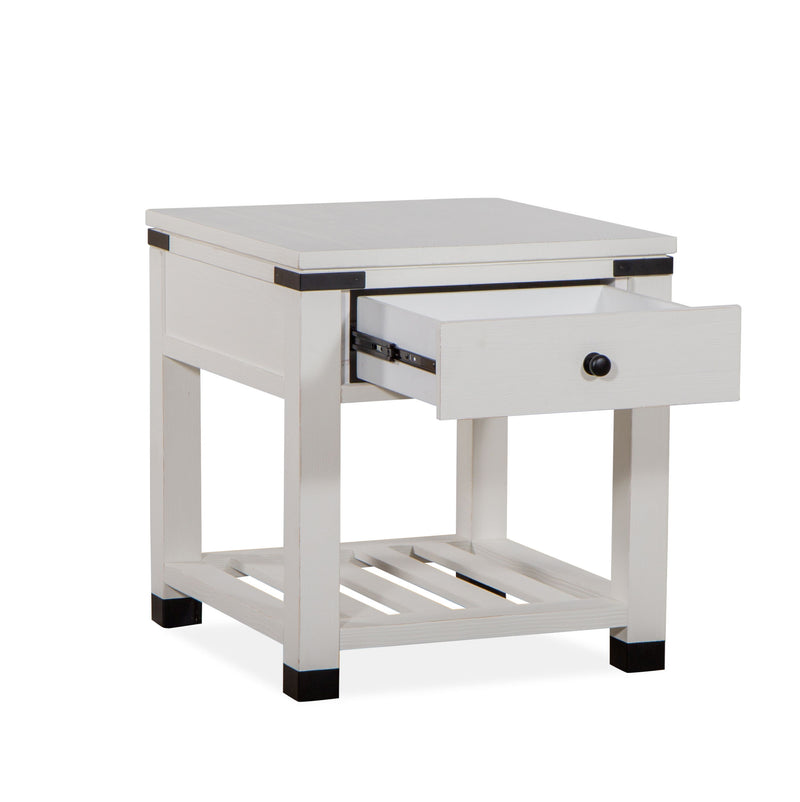 Harper Springs - Shelf End Table - Silo White