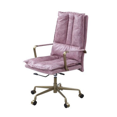 Tinzud - Office Chair - Pink Top Grain Leather - Grand Furniture GA