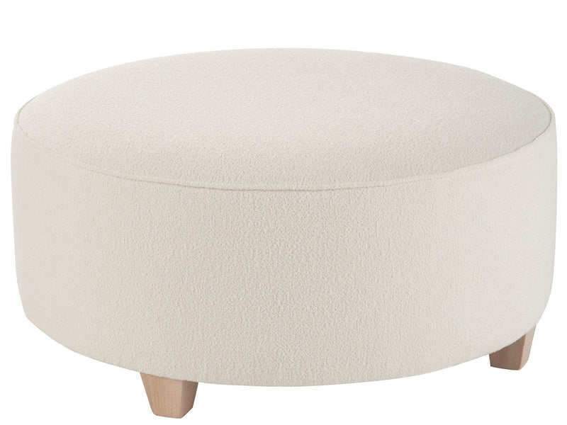 U Choose - 36" Round Ottoman - Pearl Silver