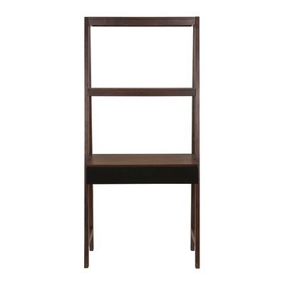 Ladder Desk, Ladder Style Display Shelf - Natural Brown