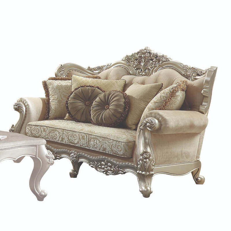 Bently - Loveseat - Fabric & Champagne - Grand Furniture GA