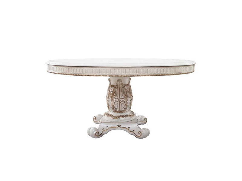 Vendom - Dining Table - Antique Pearl Finish - 76" - Grand Furniture GA