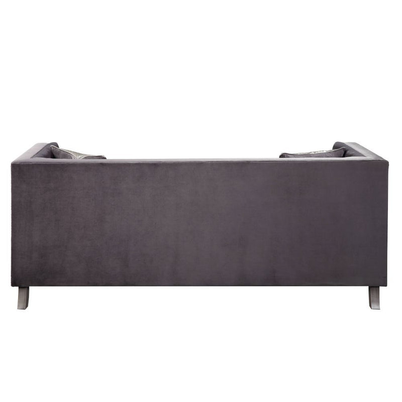 Hegio - Sofa - Gray Velvet - Grand Furniture GA